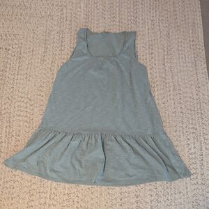 Lilla P Seafoam Green Square Neck Peplum Dress